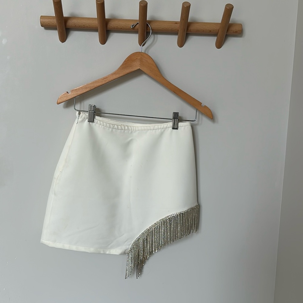 12th Tribe Rhinestone Fringe Skirt - Size S